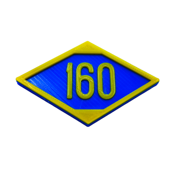 Imán rombo 160 en color azul
