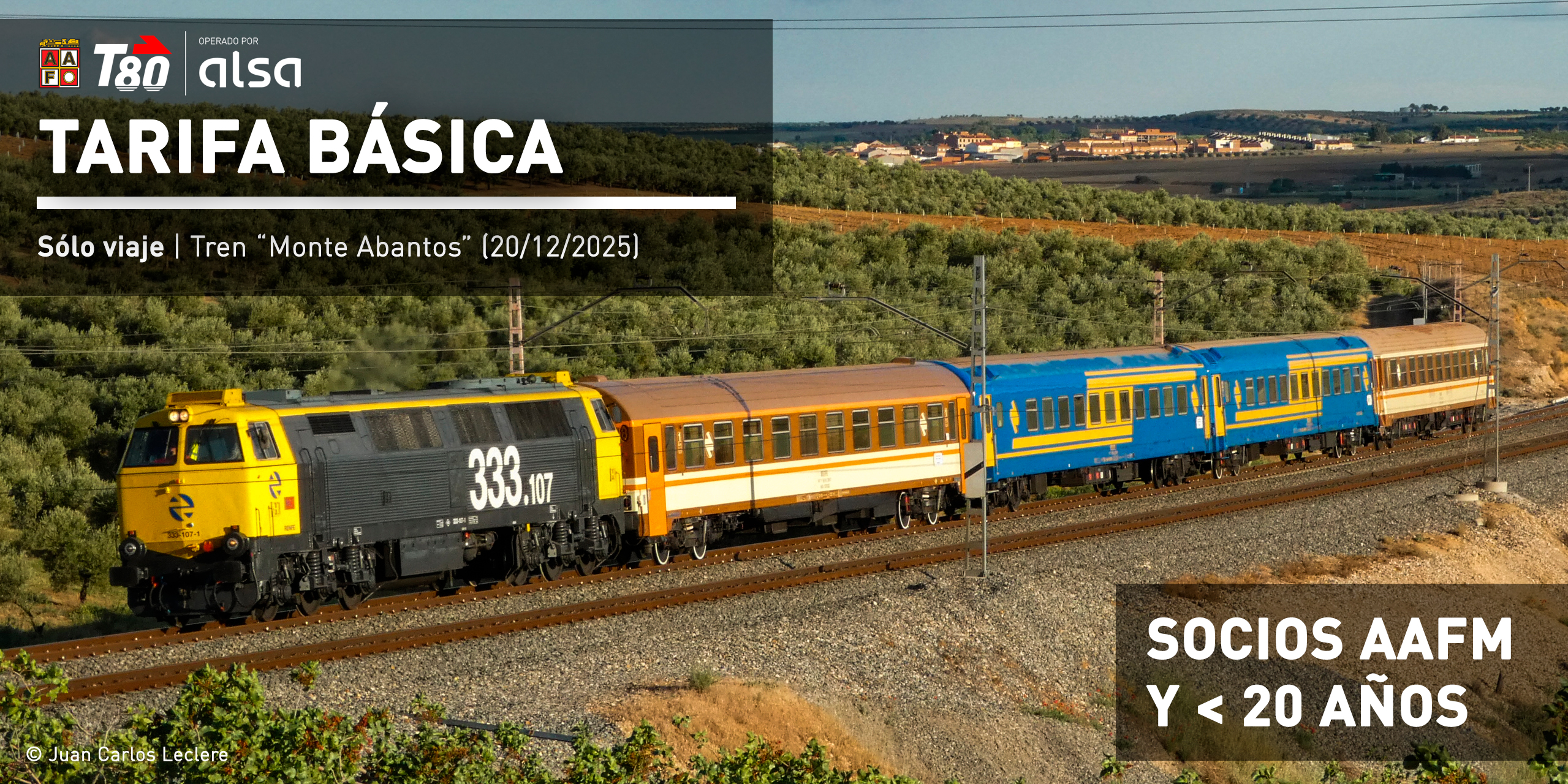 Viaje en tren "Monte Abantos" | Tarifa Básica Socios AAFM y menores de 20 años